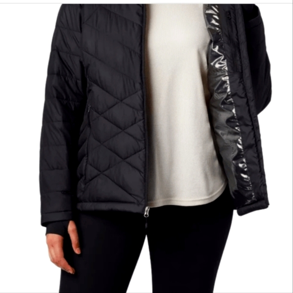 Columbia Heavenly Black Omni Heat Jacket Insulated Water-Resistant, SIZE SMALL. - Picture 3 of 13